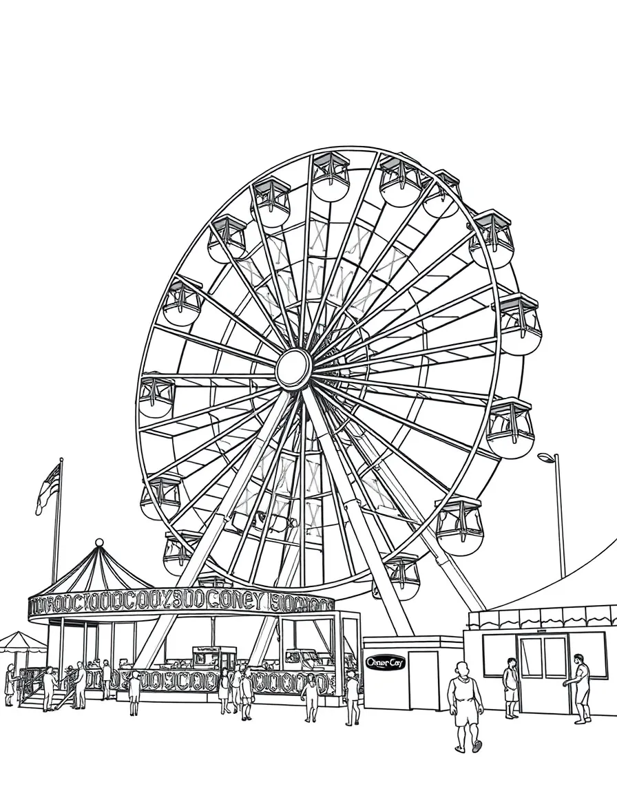 (New York) Coney Island Ferris wheel