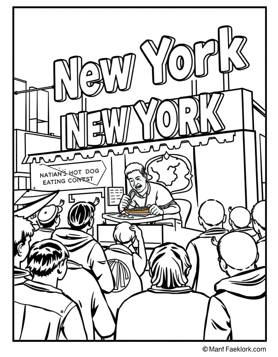 (New York) Nathan’s hot dog eating contest