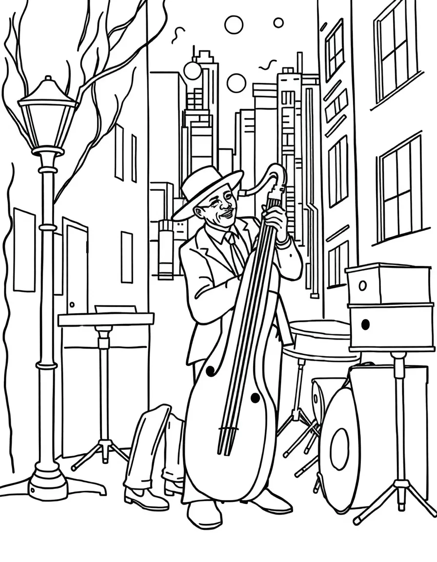 (New York) Jazz musician in Harlem