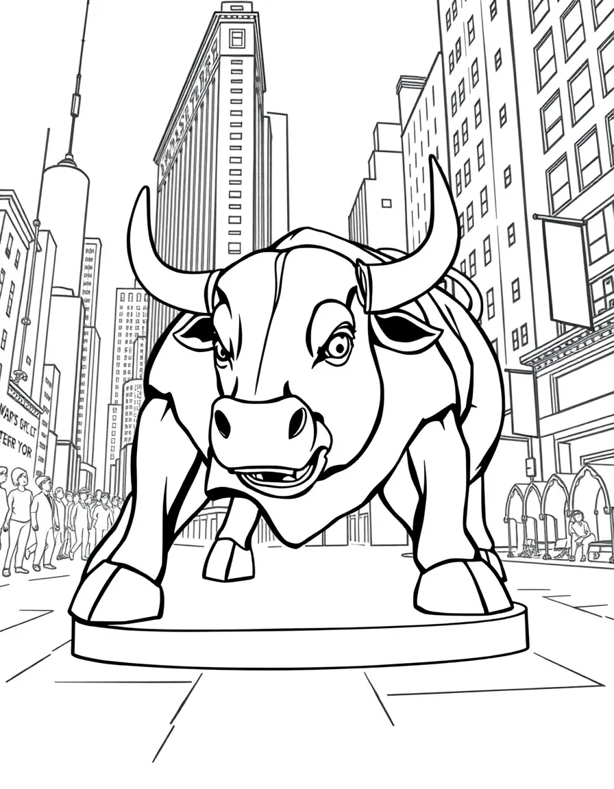 (New York) Wall Street bull statue