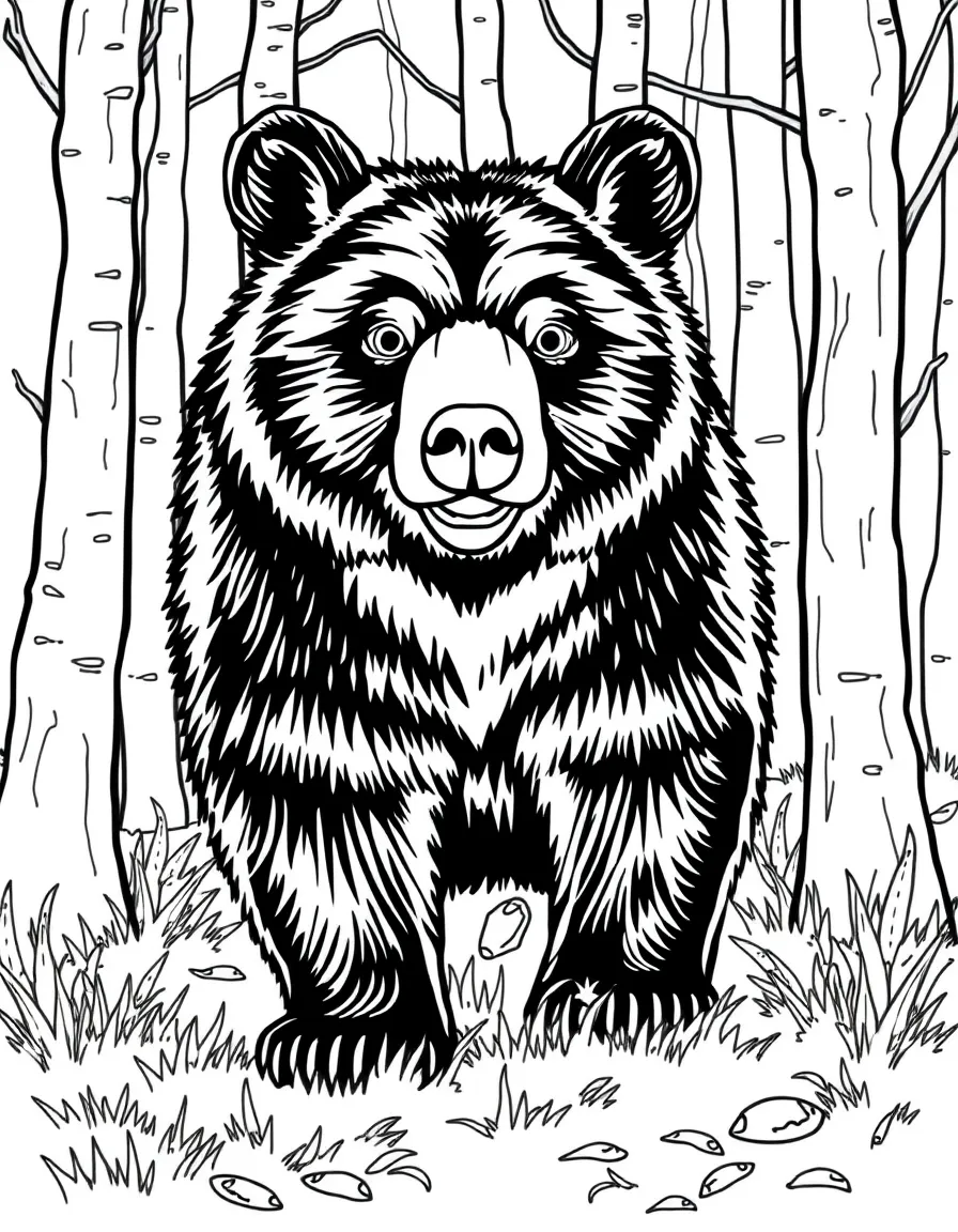 (New Hampshire) A black bear in the woods