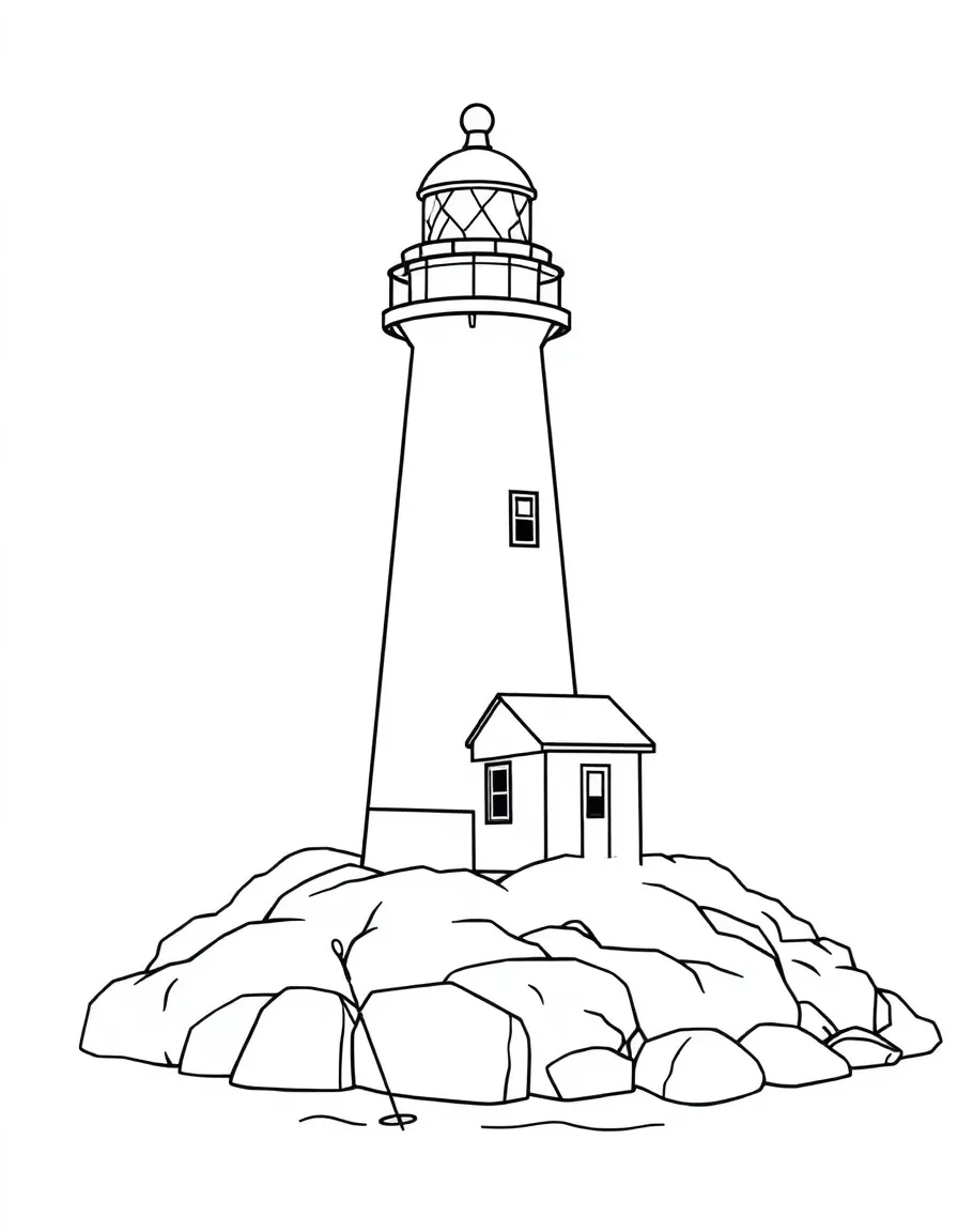 (New Hampshire) A lighthouse on the New Hampshire seacoast