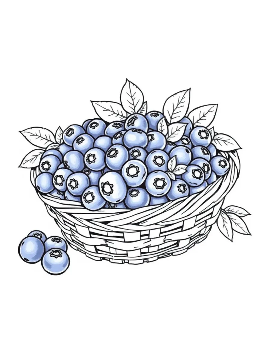 (New Hampshire) A basket of blueberries from a local farm