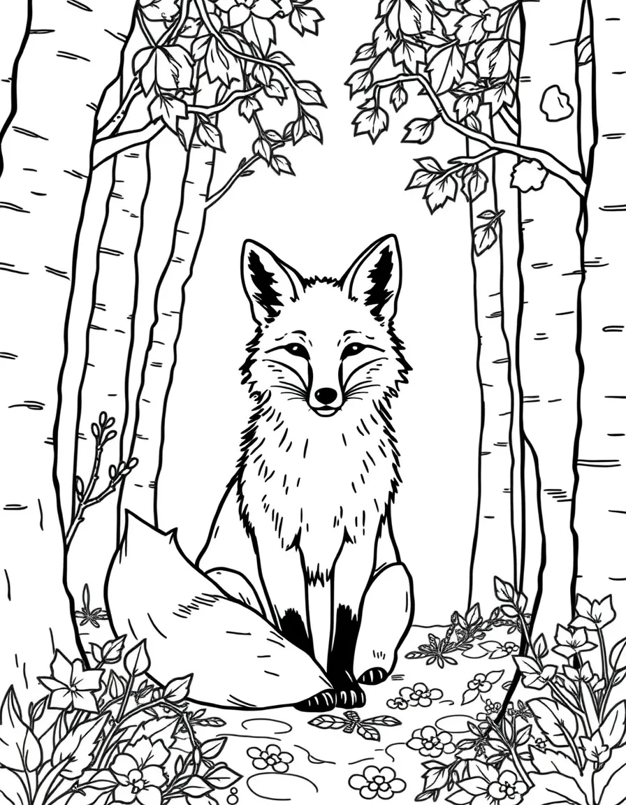 (Maine) A fox in the autumn woods