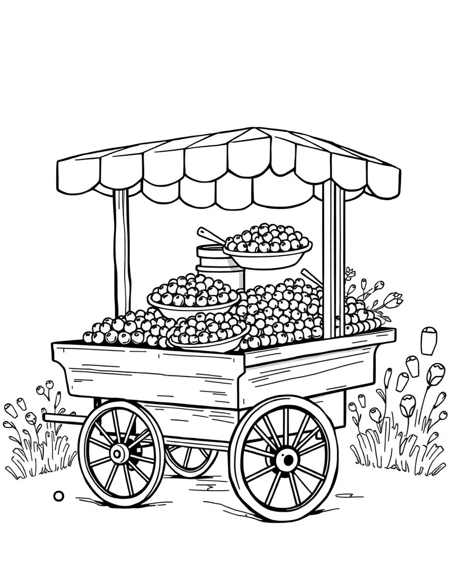 (Maine) A cart selling fresh blueberry pie
