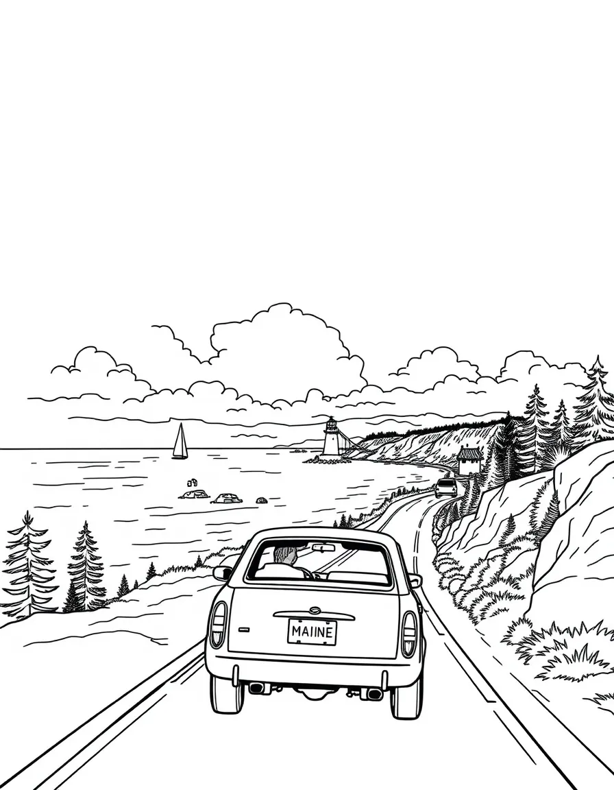 (Maine) A scenic drive along the coast