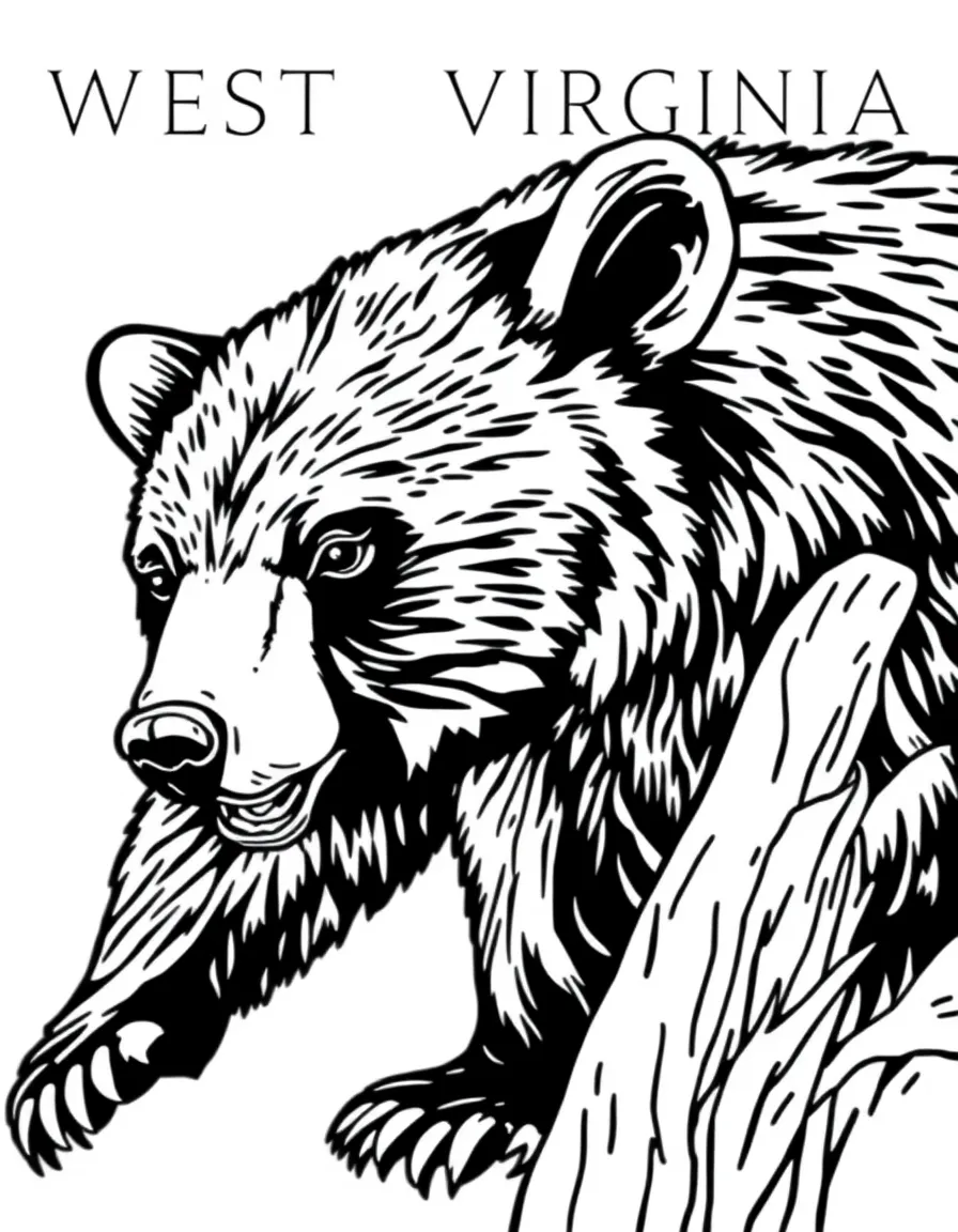 (West Virginia) Black bear, the state animal of West Virginia
