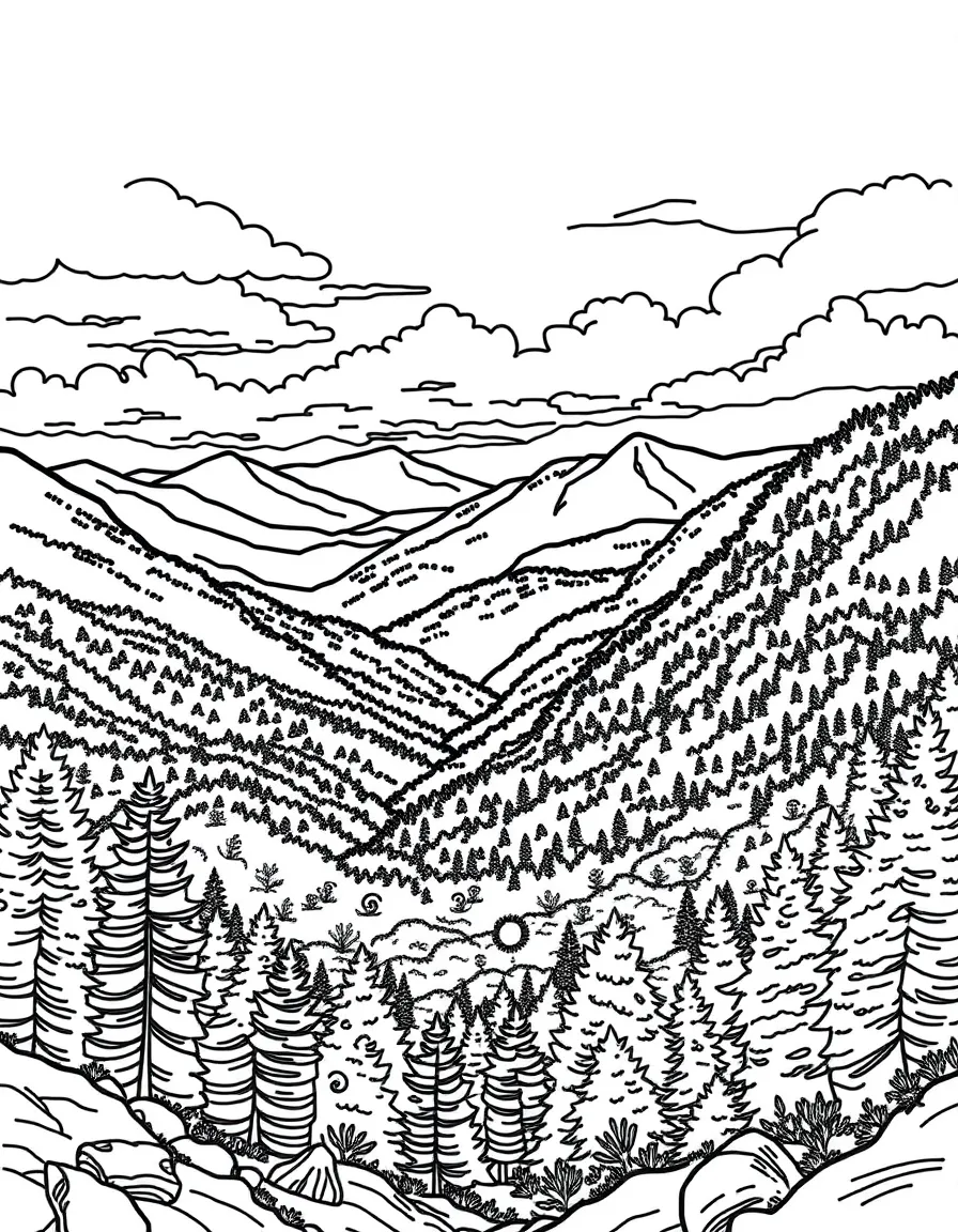 (West Virginia) A scenic view of the Appalachian Mountains