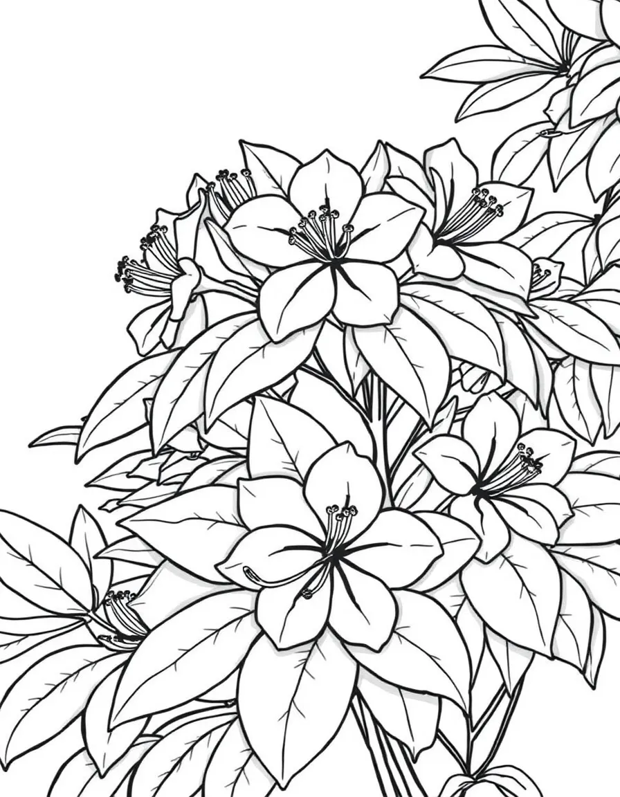 (West Virginia) Rhododendron flowers, the state flower