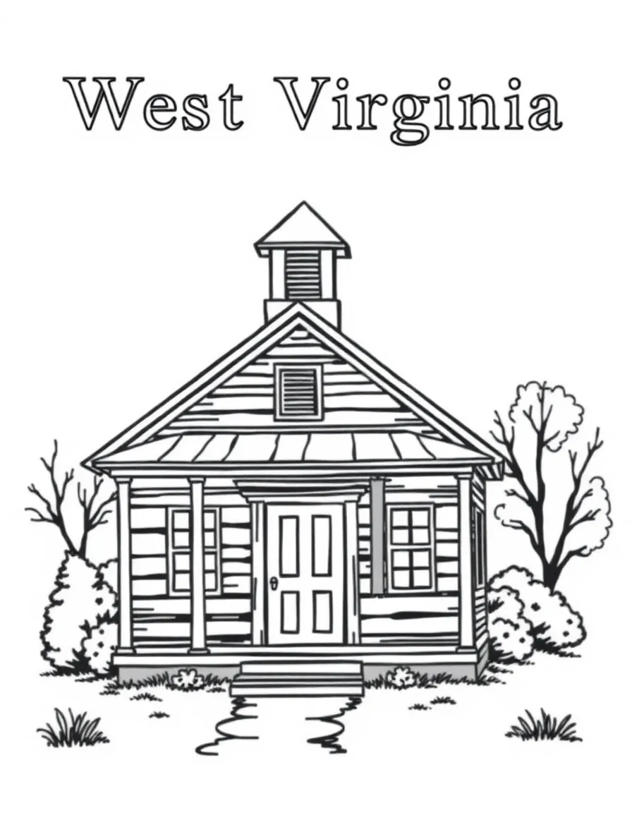 (West Virginia) A historic one-room schoolhouse
