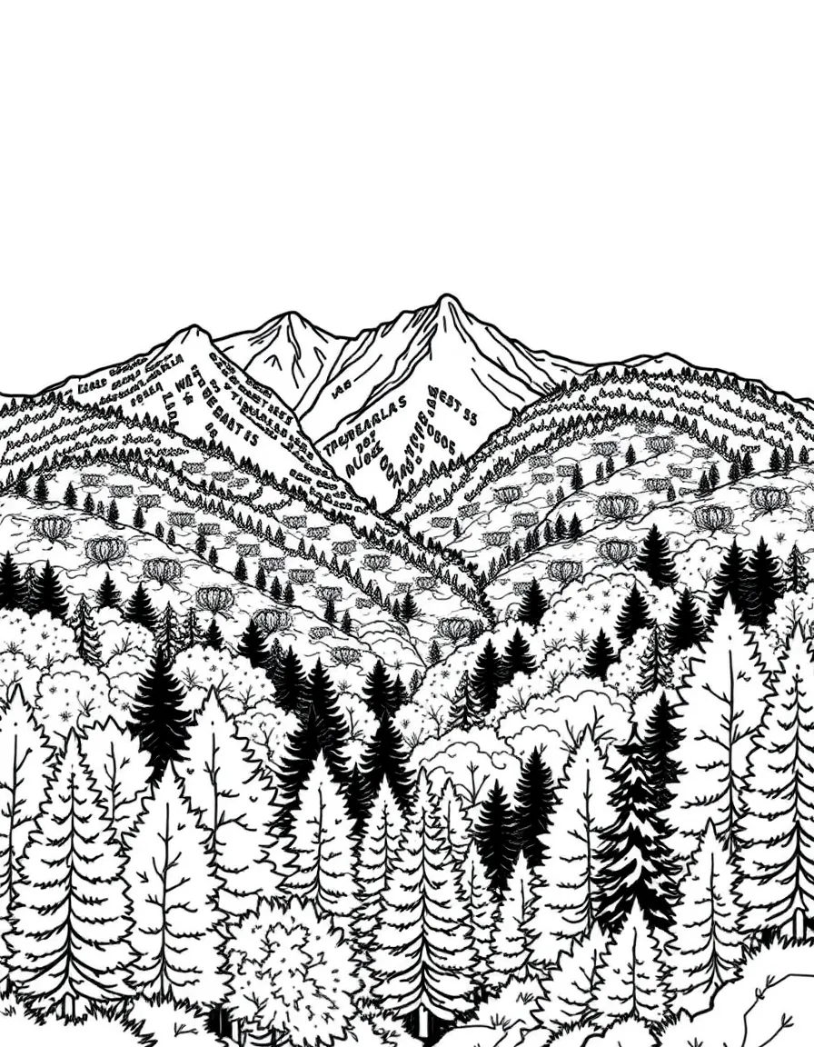 (West Virginia) Fall foliage with mountains and trees