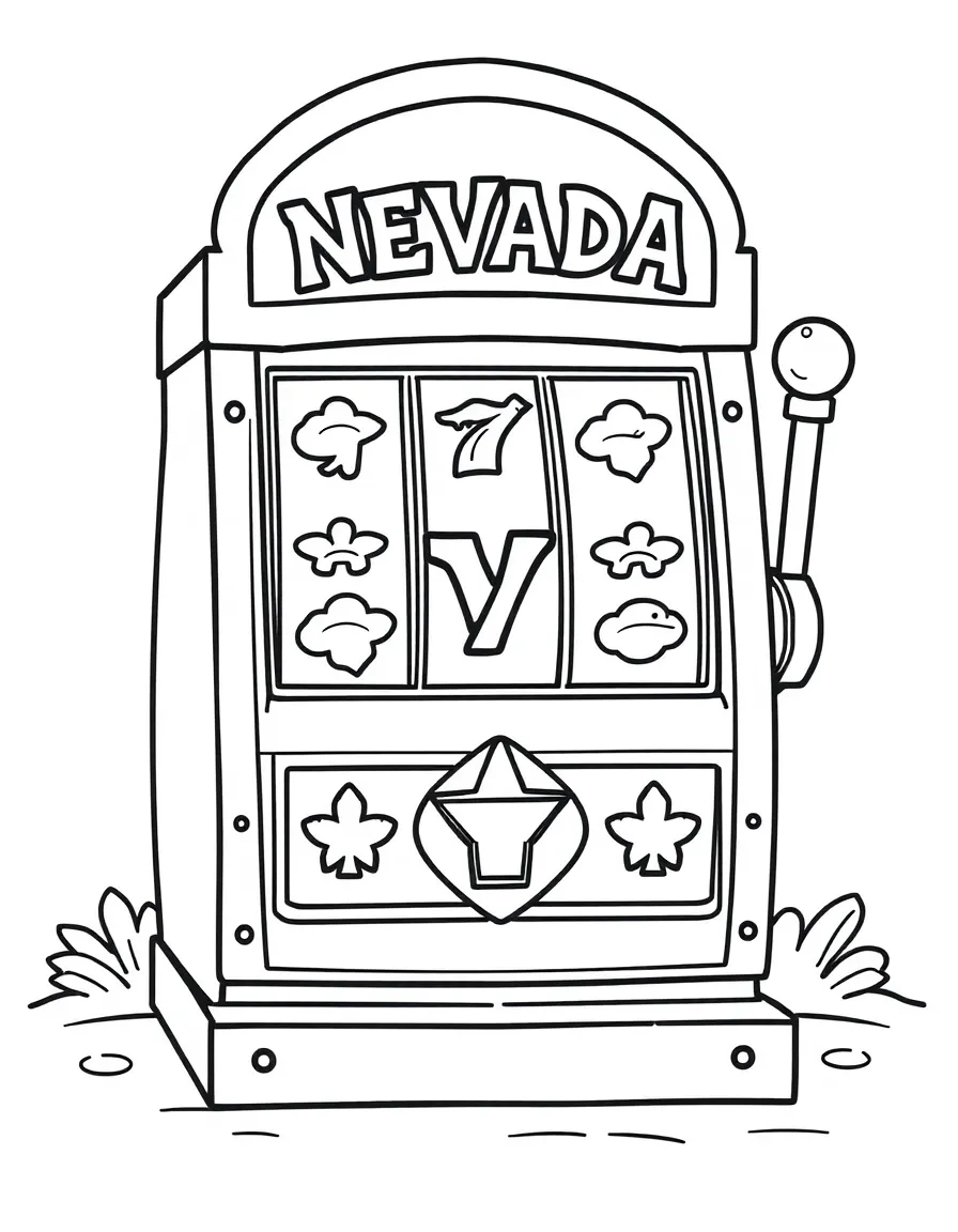 (Nevada) A simple slot machine with lucky symbols