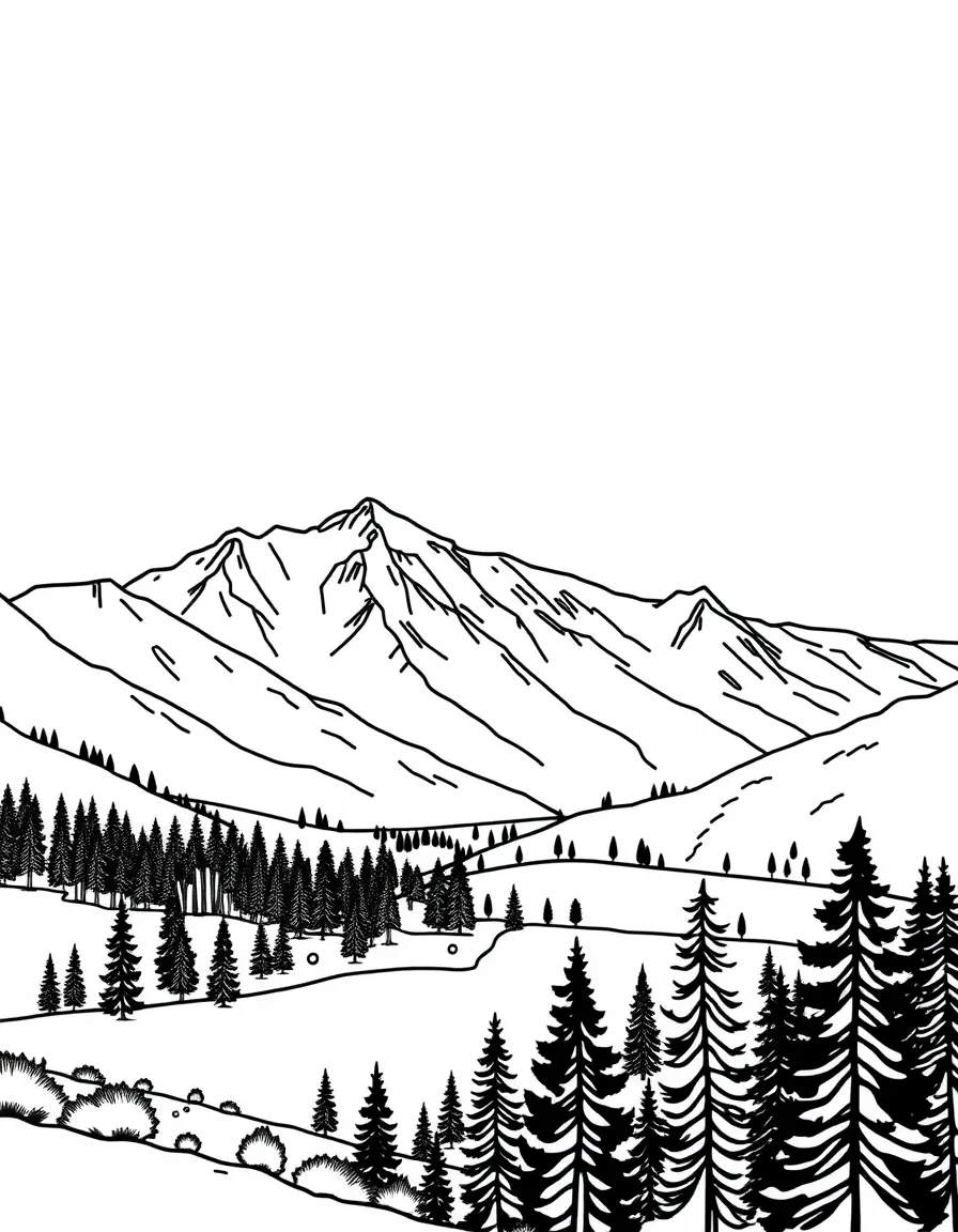 (Nevada) Great Basin National Park with mountains and trees