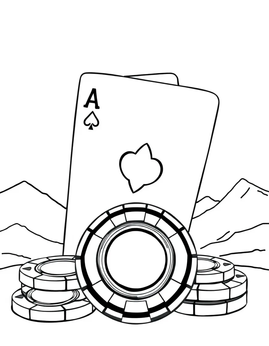 (Nevada) A poker hand and poker chips