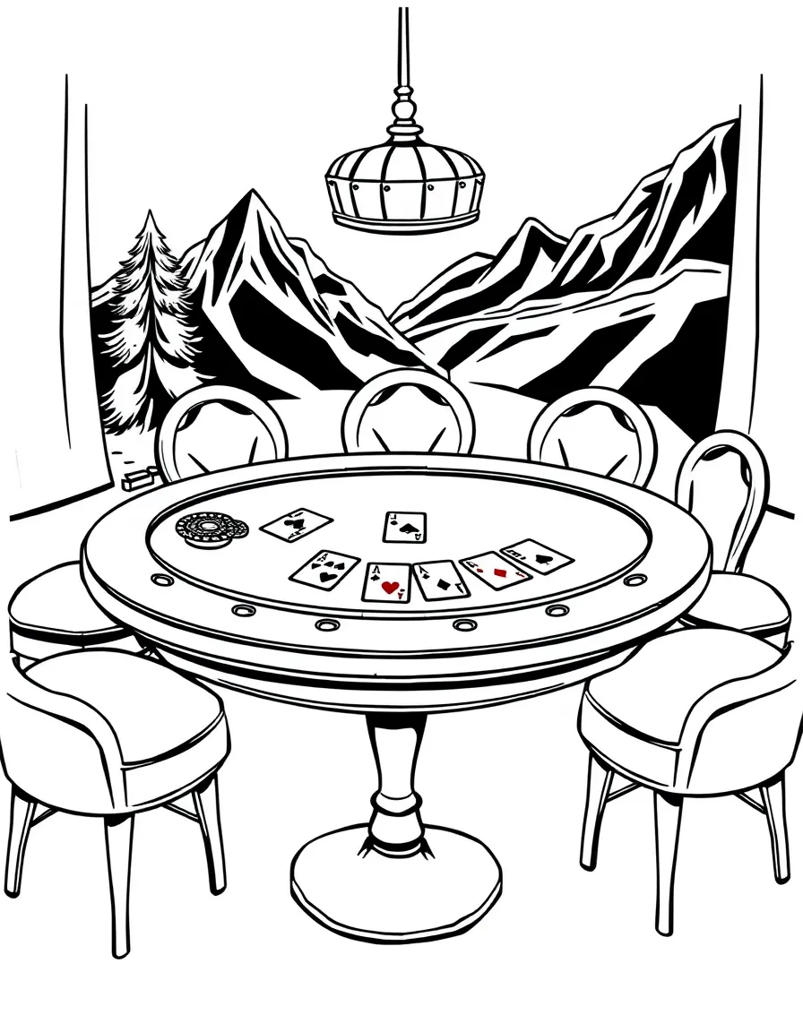 (Nevada) A simple blackjack table with cards