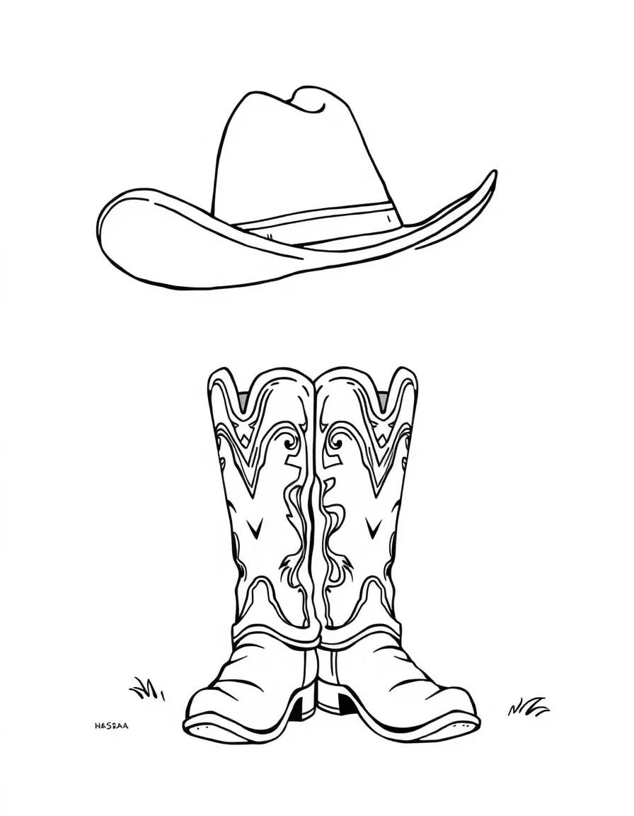 (Nevada) A cowboy hat and boots
