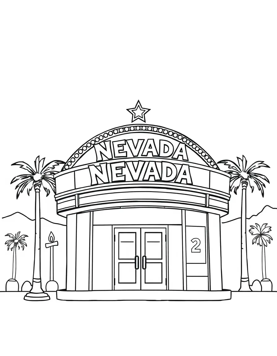 (Nevada) A simple glitzy casino front