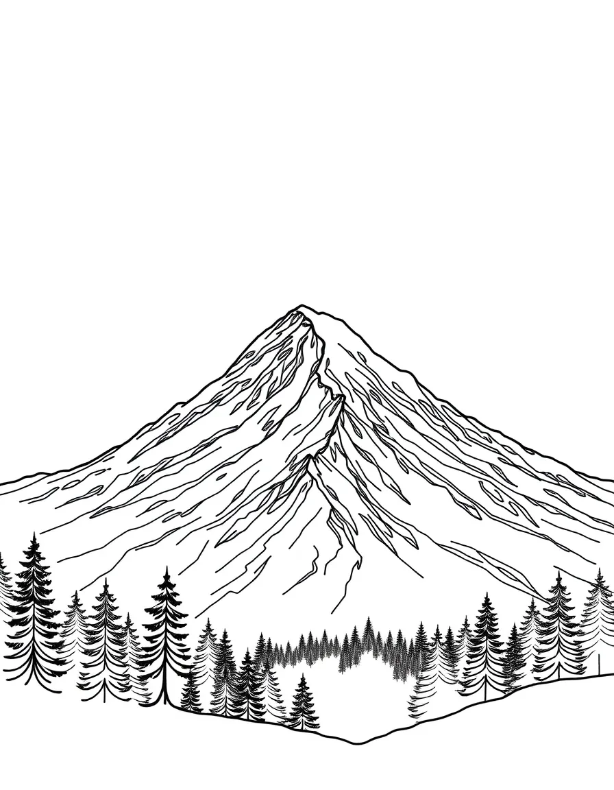 (Oregon) Mount Hood with snowy peak