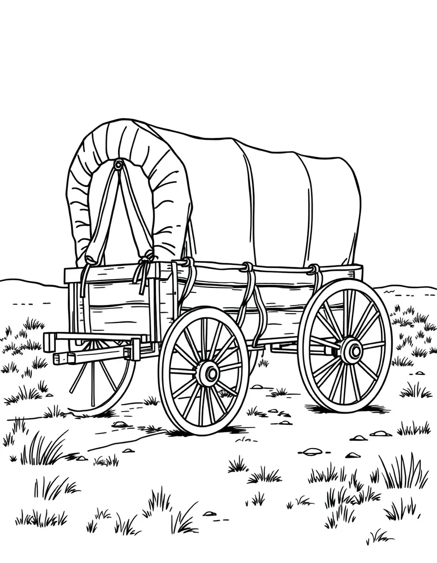 (Oregon) Oregon Trail covered wagon