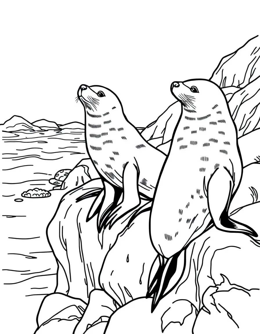(Oregon) Sea lions on the rocks