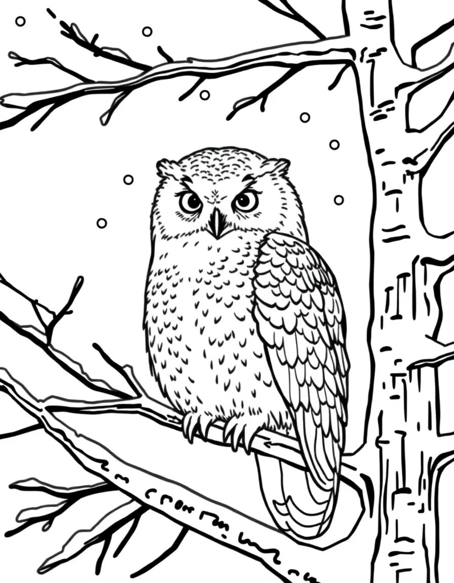 (Oregon) A snowy owl in a tree