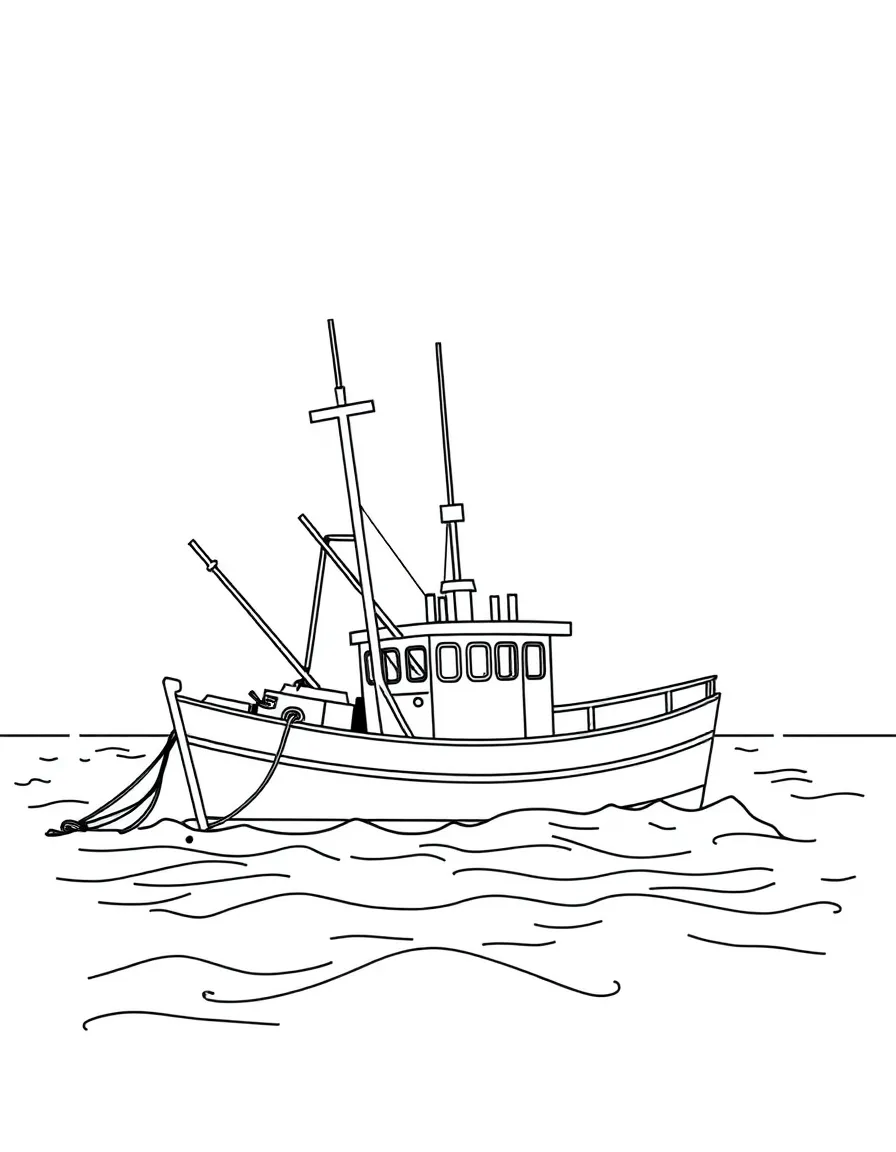 (Oregon) Crabbing boat at sea