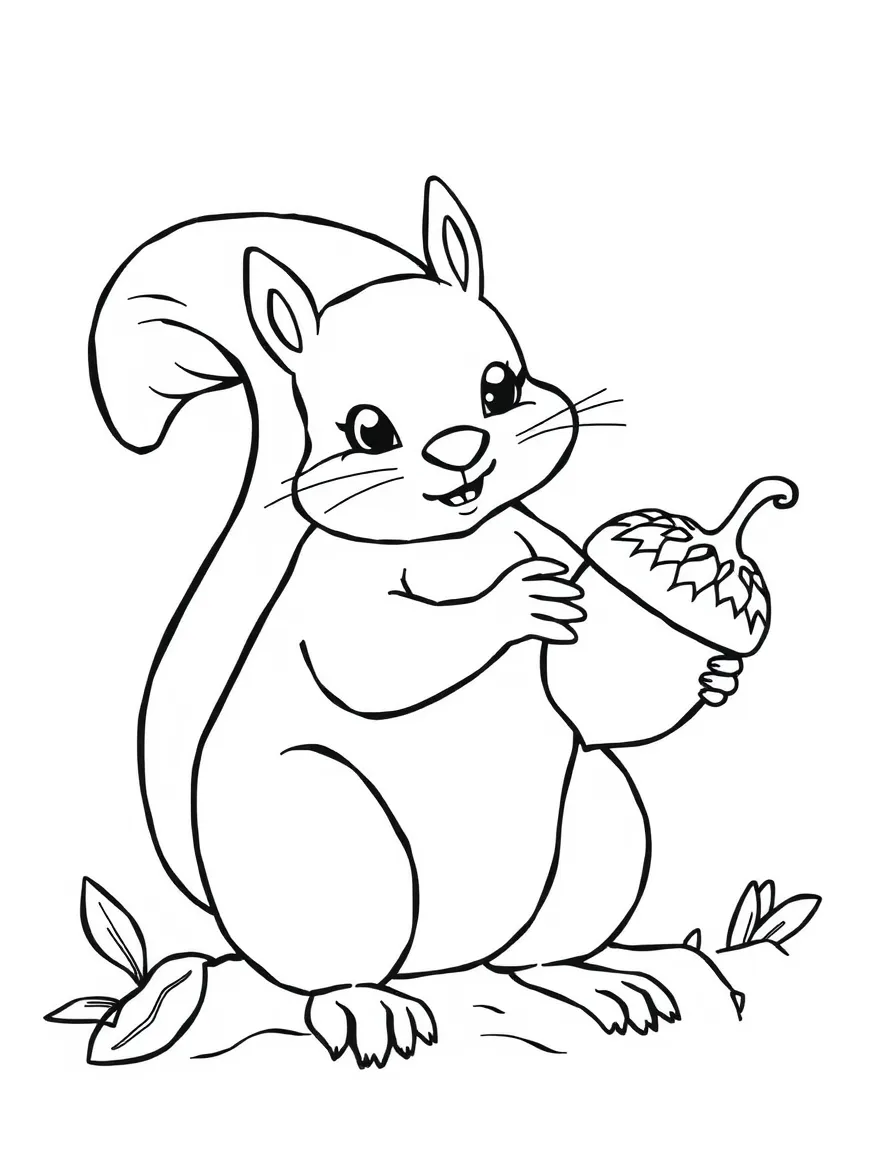 (Oregon) A squirrel holding an acorn