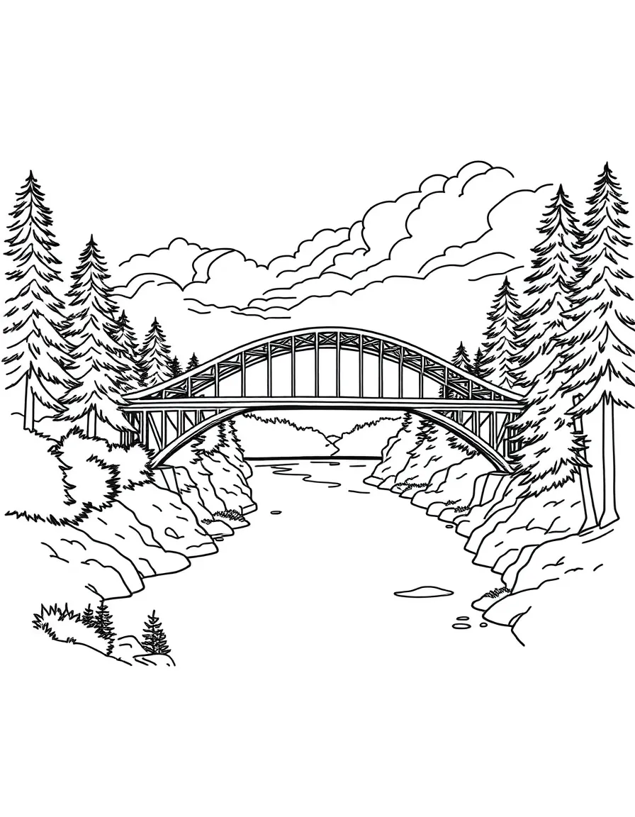 (Oregon) A bridge over Willamette River