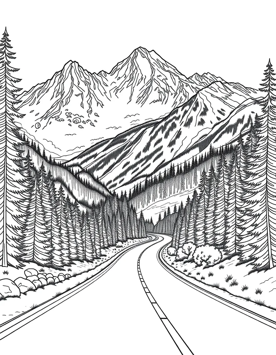 (Oregon) Scenic drive through the mountains