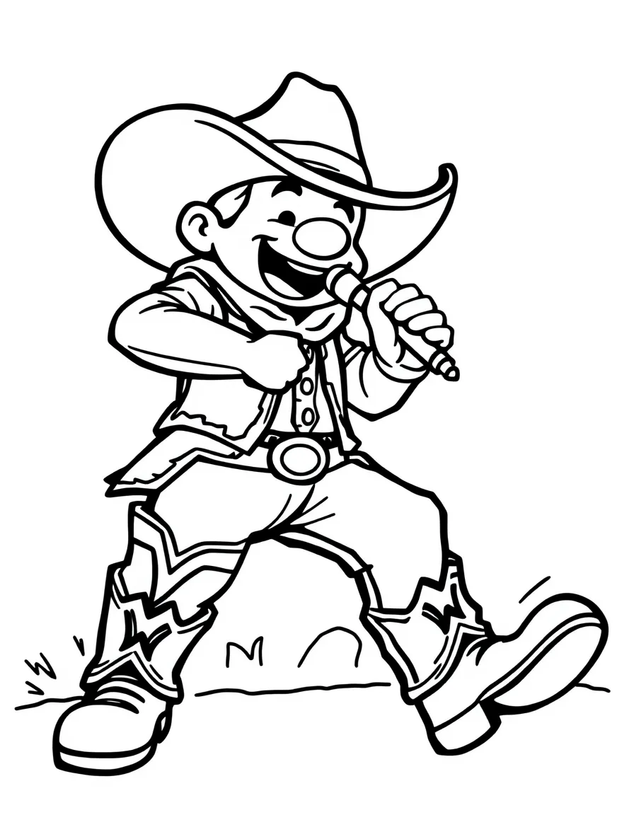 (Tennessee) A singing cowboy in a hat and boots