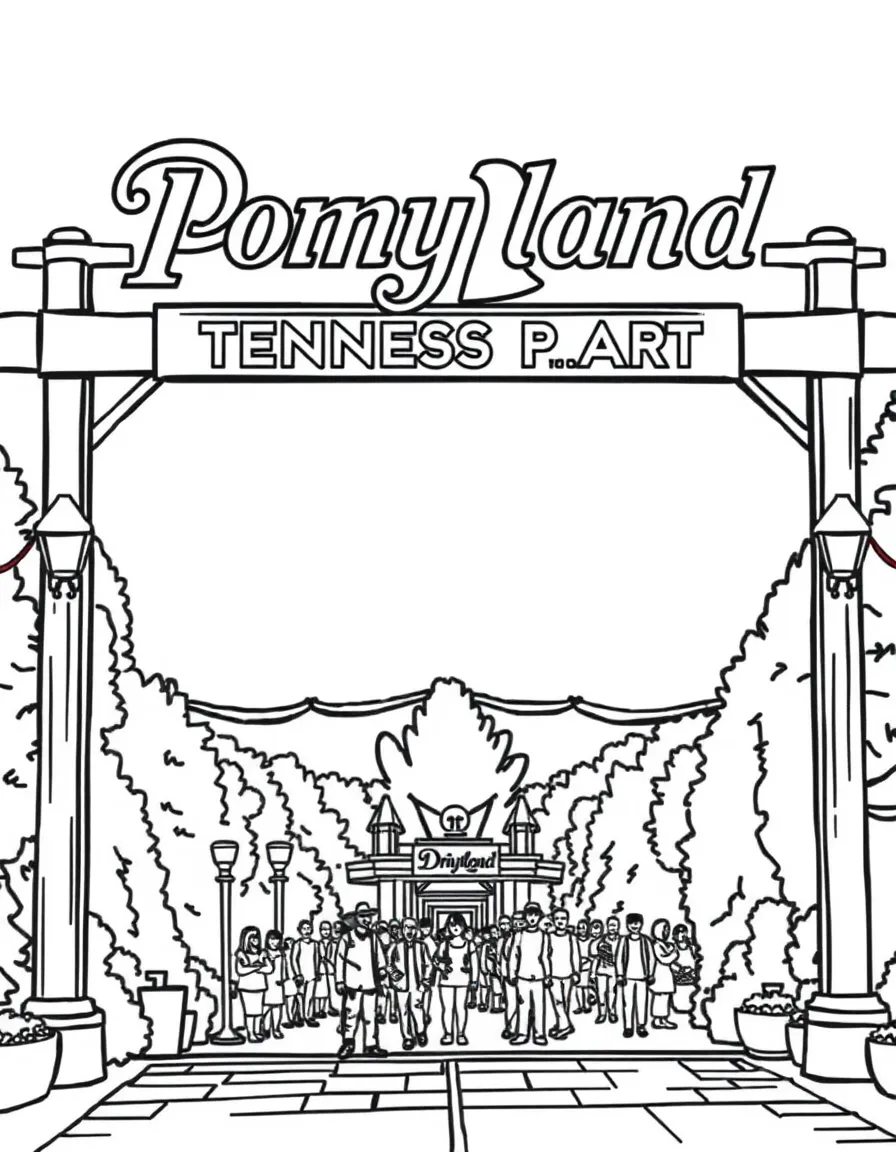 (Tennessee) Dollywood theme park entrance
