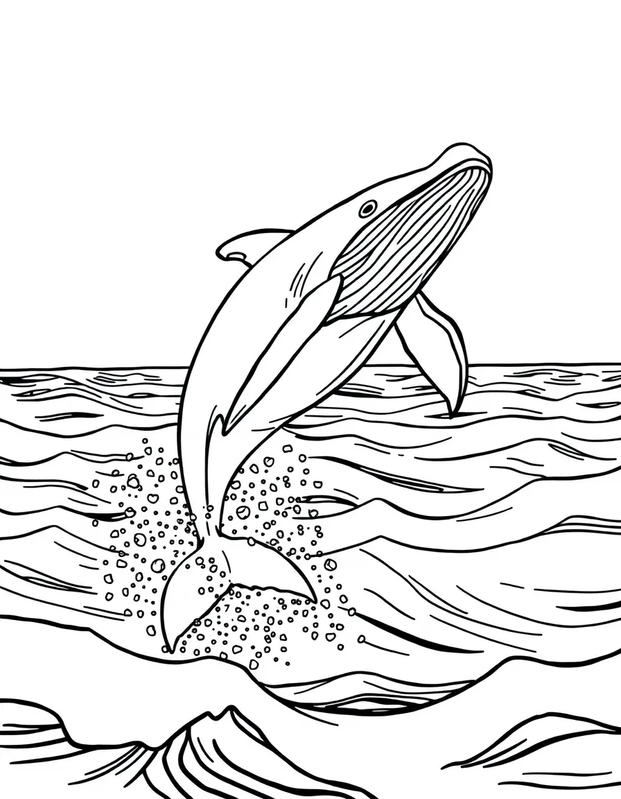 (Washington) A whale jumping in the Pacific Ocean