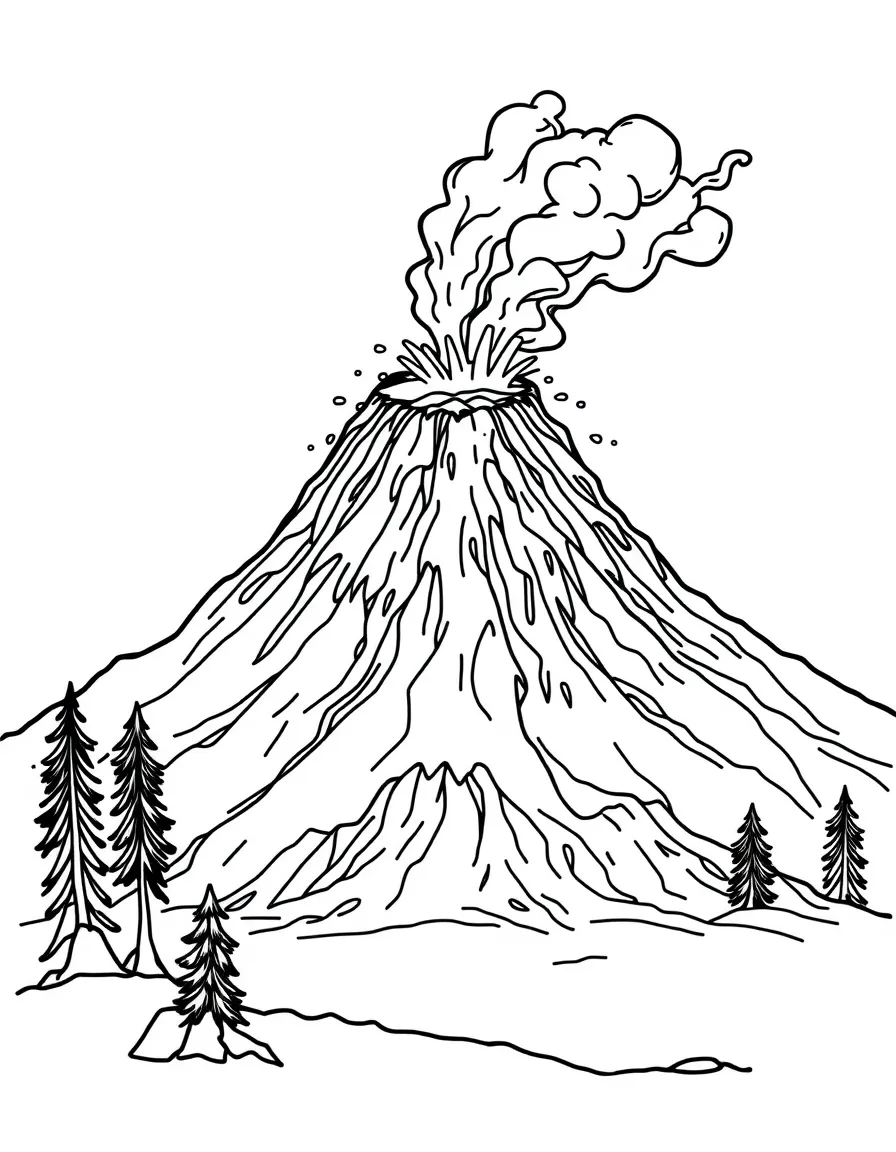 (Washington) Mount St. (Washington) Helens erupting (friendly version)