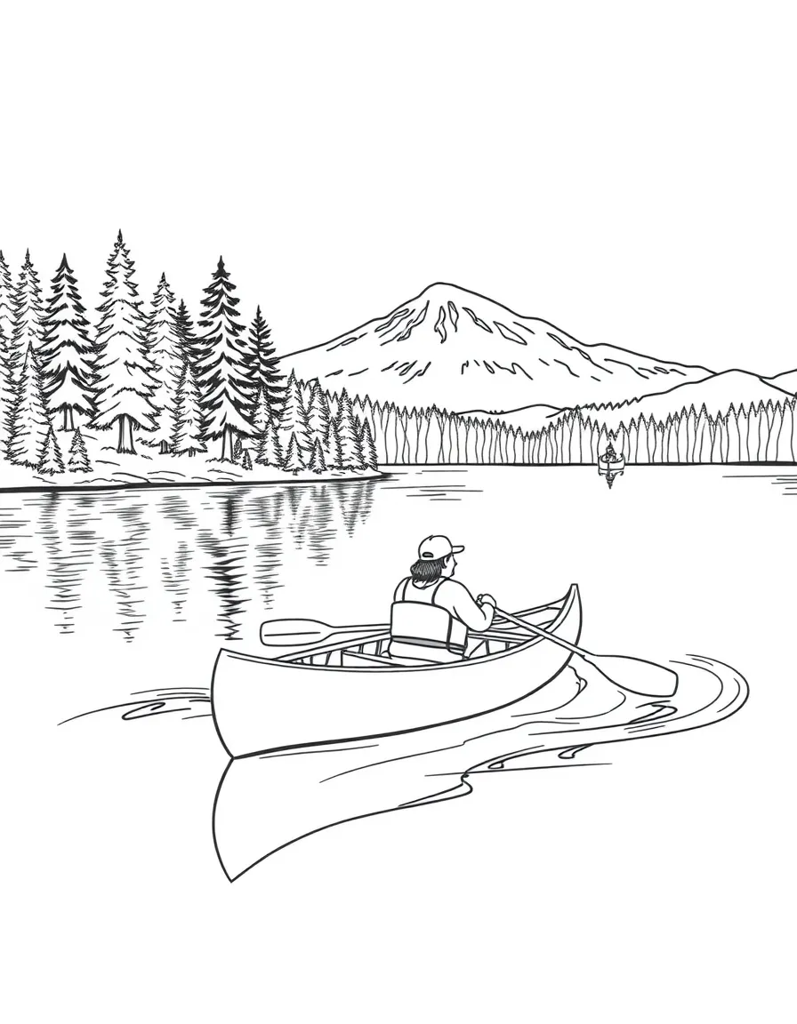 (Washington) Canoeing on Lake Washington
