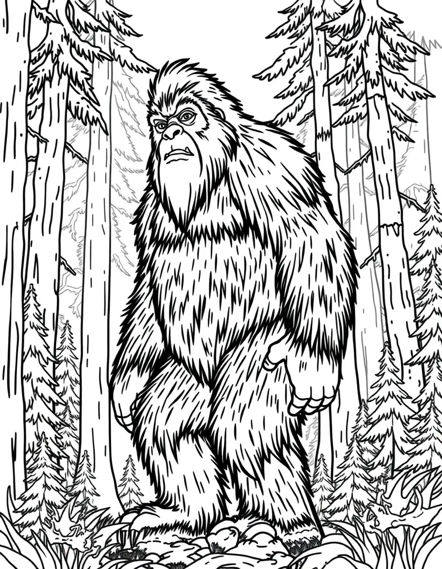 (Washington) A Sasquatch (Bigfoot) in the forest