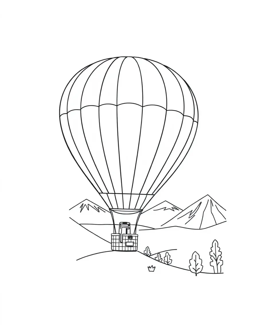 (Washington) A colorful hot air balloon over Walla Walla