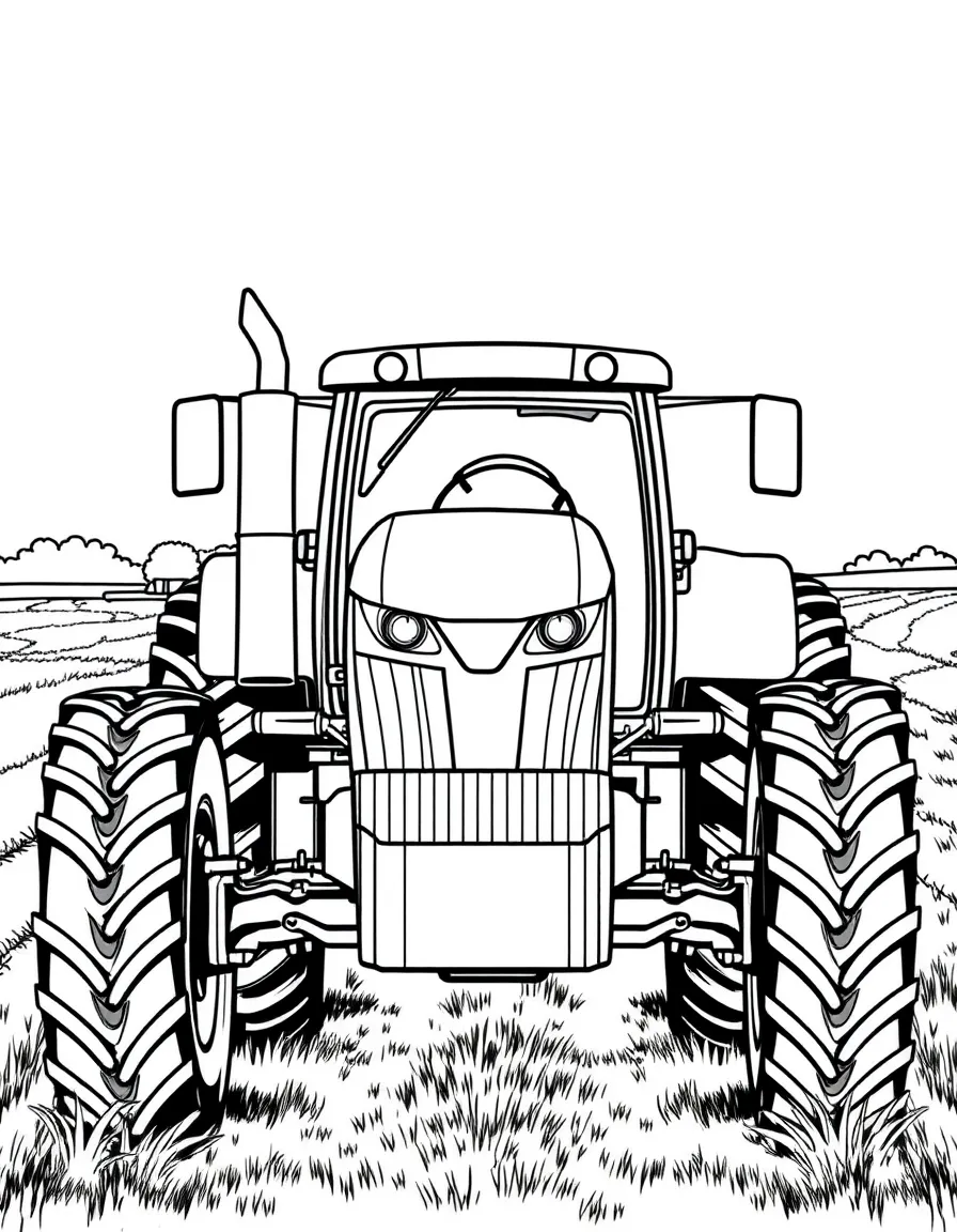 (Nebraska) A tractor on a Nebraska farm