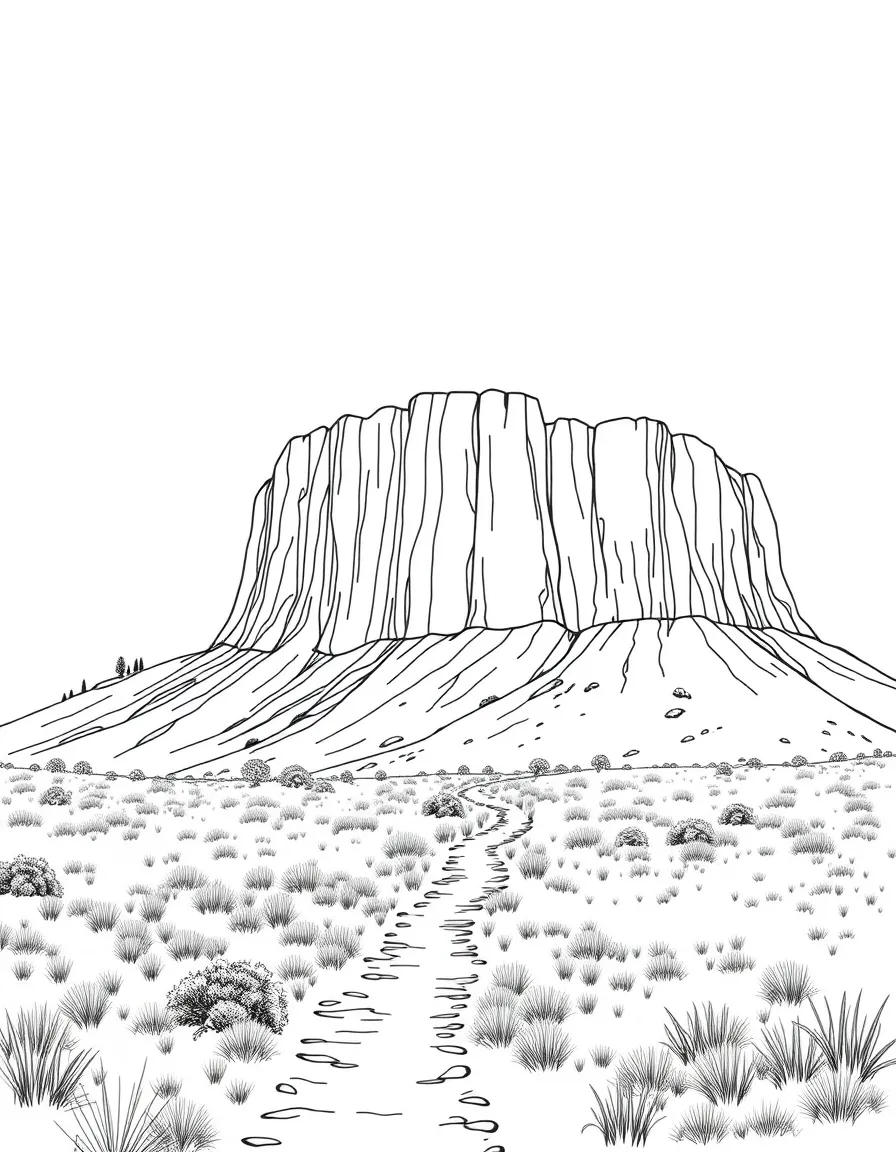 (Nebraska) Scotts Bluff National Monument with a hiking trail