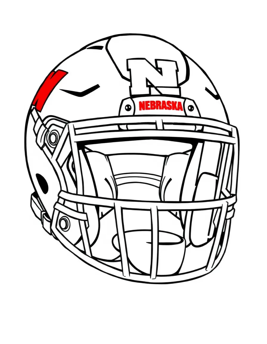 (Nebraska) The University of Nebraska football helmet