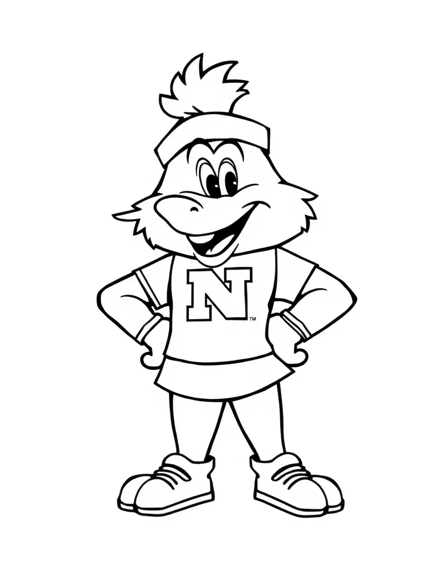 (Nebraska) The Nebraska Cornhusker mascot Herbie Husker