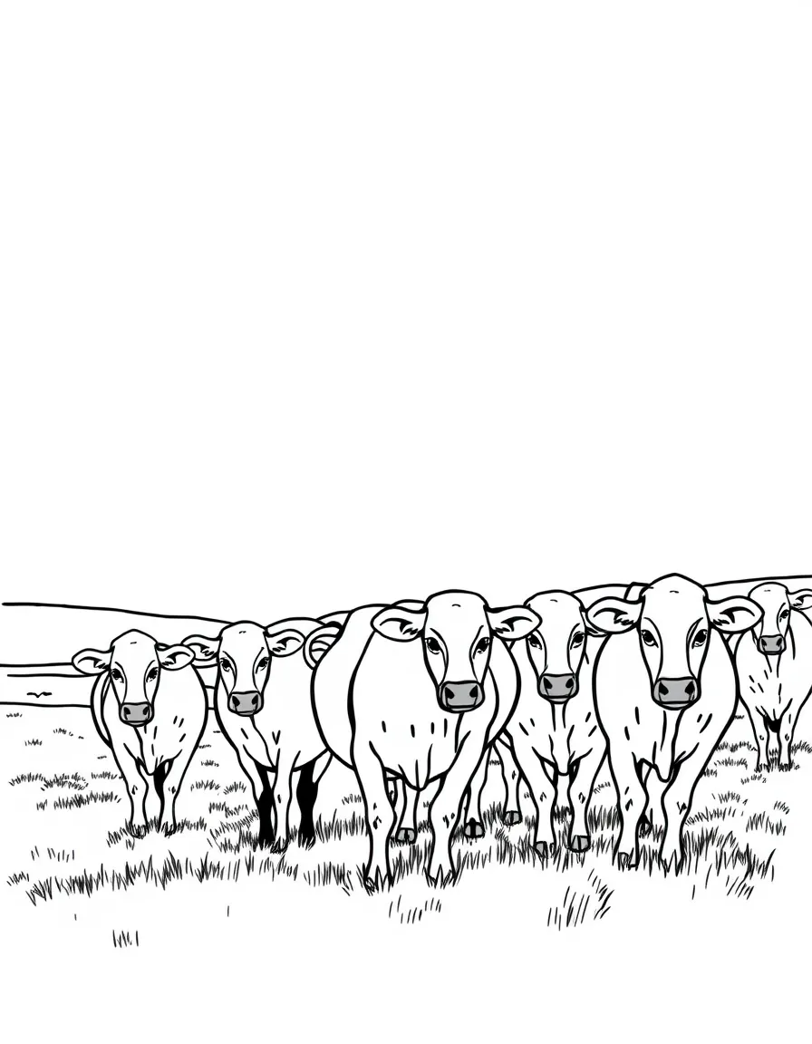(Nebraska) A herd of cows on a Nebraska ranch