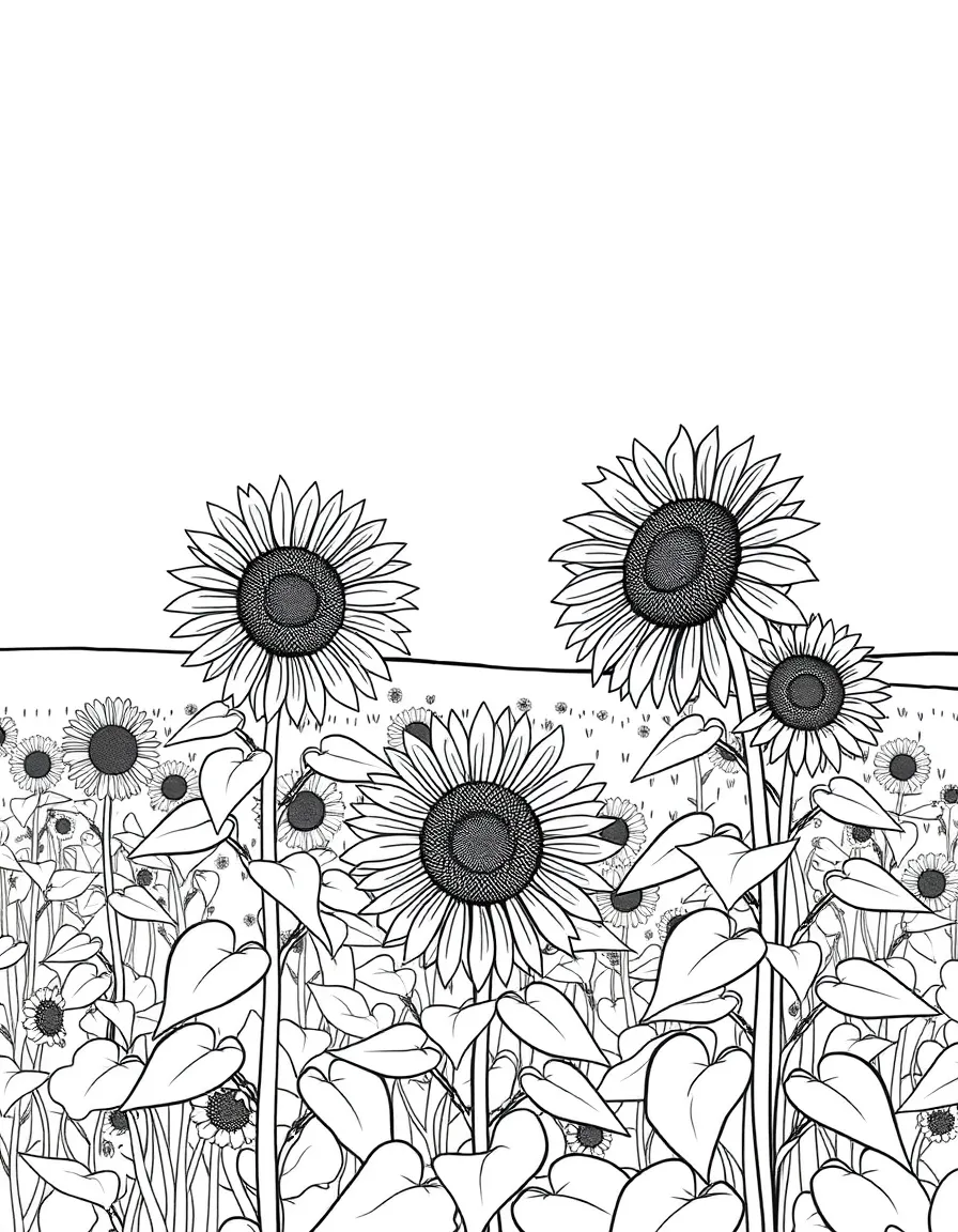 (Nebraska) A sunflower field in Nebraska