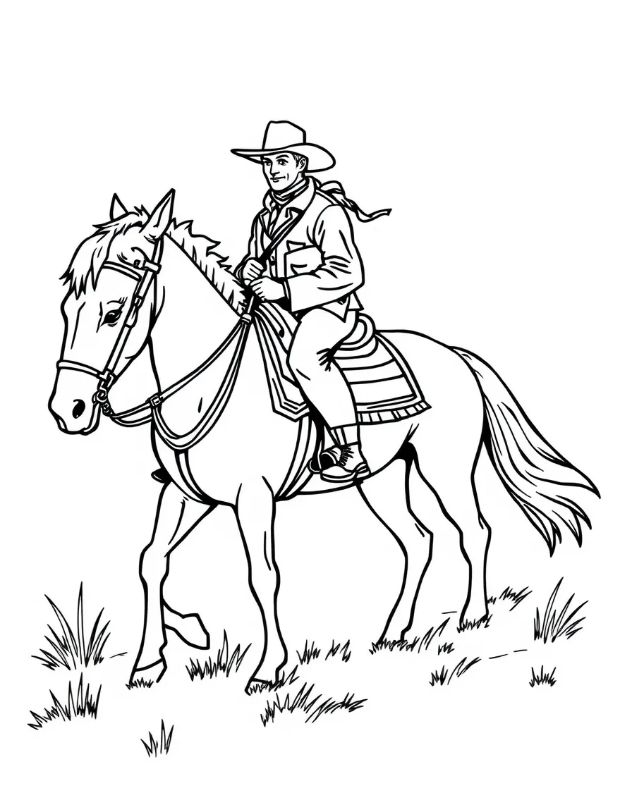(Nebraska) A historic Pony Express rider