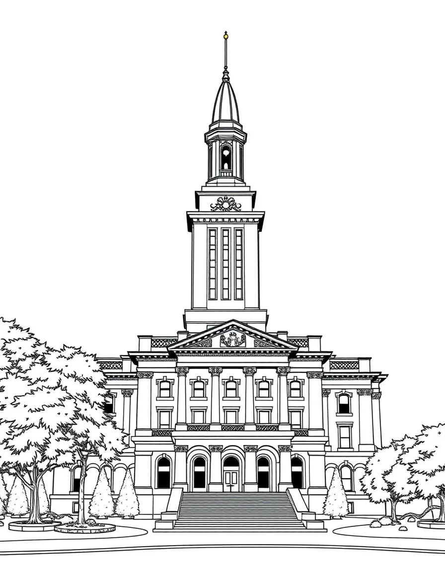 (Louisiana) The Louisiana State Capitol building with its tall tower