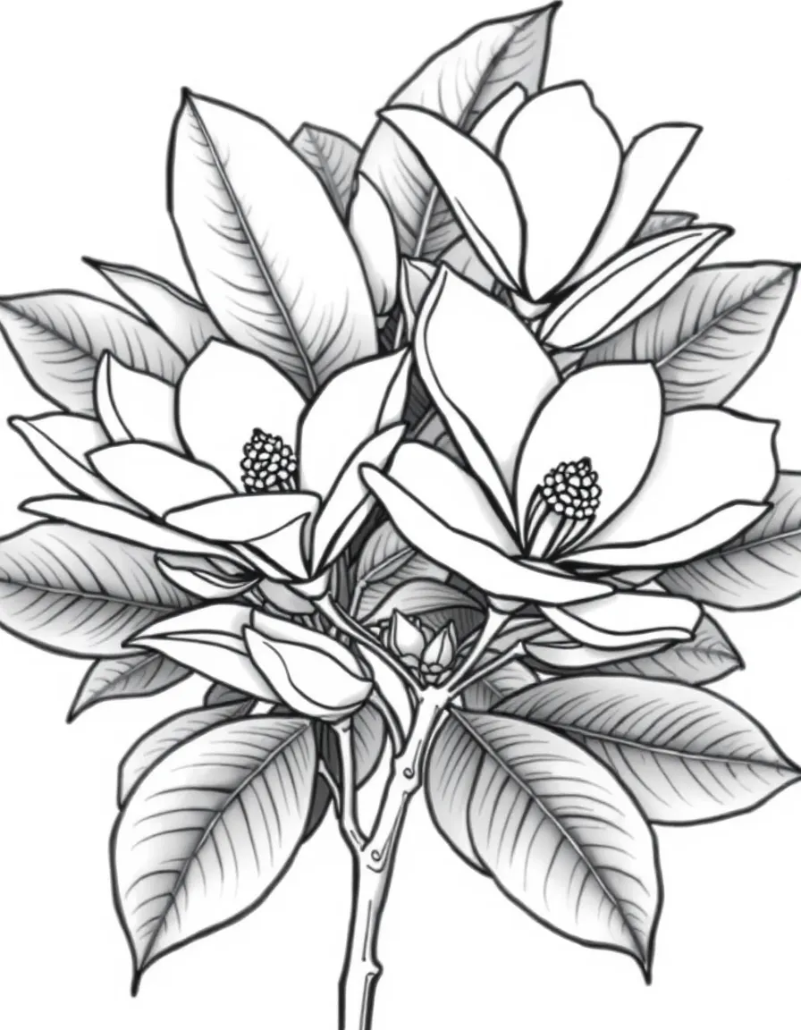 (Louisiana) A magnolia tree (state flower) in full bloom