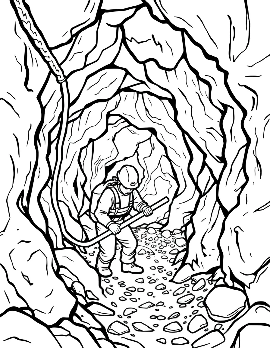 (Louisiana) A salt mine worker underground