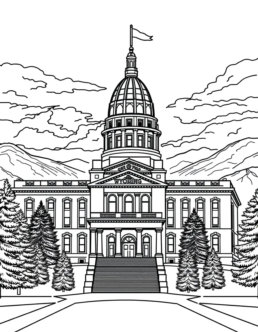 (Wyoming) The Wyoming state capitol building in Cheyenne