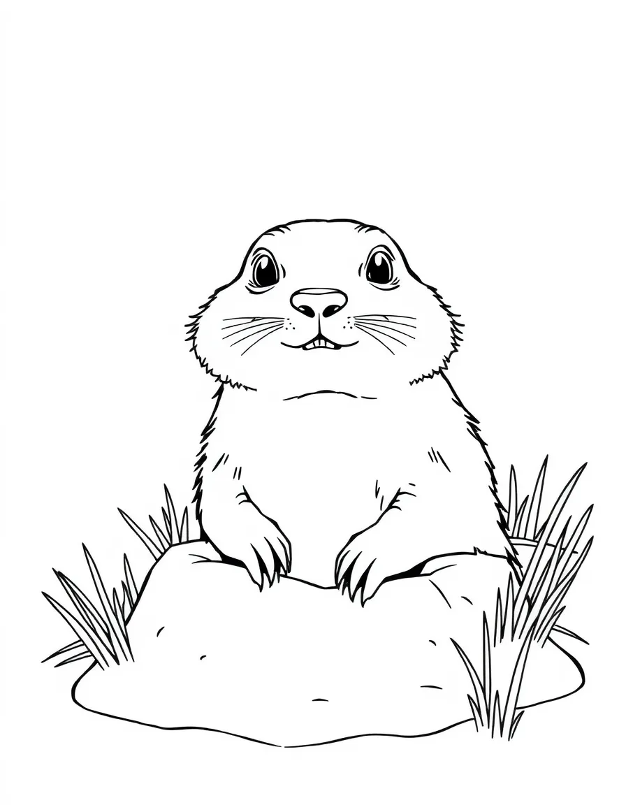 (Wyoming) A prairie dog popping out of its hole