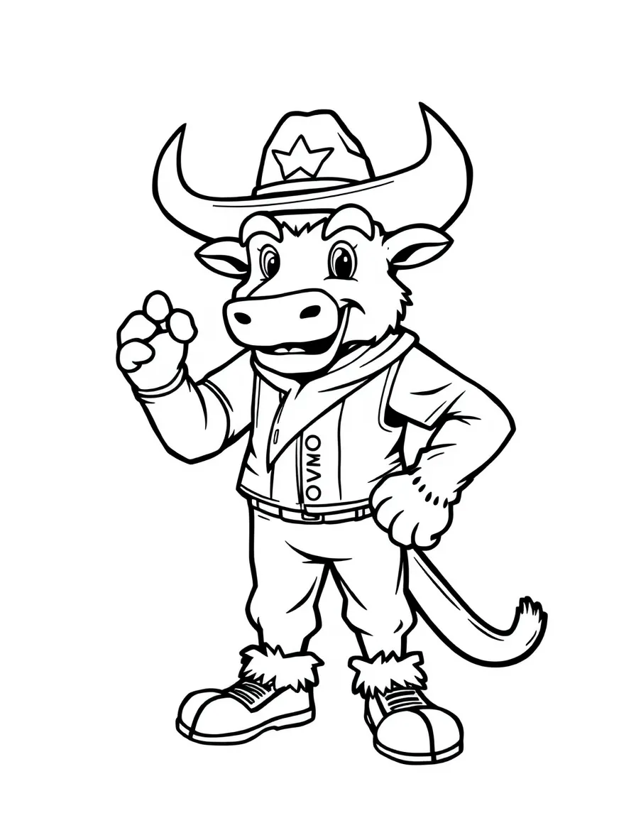(Wyoming) The University of Wyoming mascot — Cowboy Joe