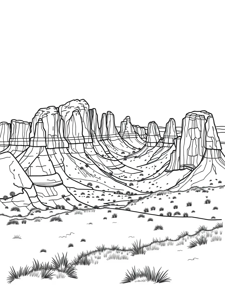 (North Dakota) The Badlands rock formations